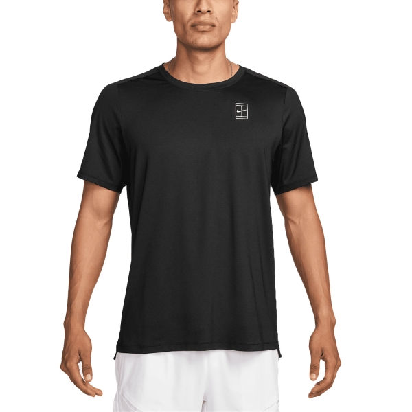 Men's Tennis Shirts Nike Court Advantage DriFIT TShirt  Black/White FZ6910010