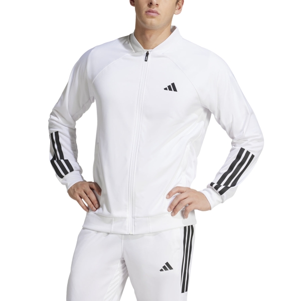 Men's Tennis Jackets adidas Club 3Stripes Jacket  White JE0411