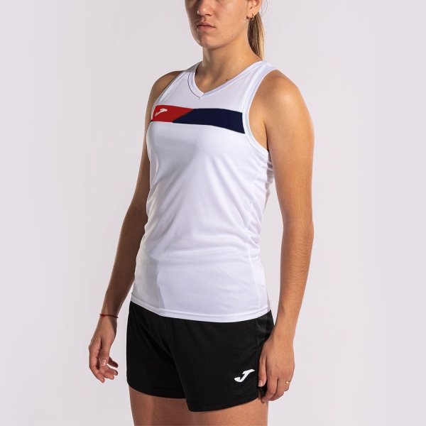 Women`s Tennis Tanks Joma Court Tank  White/Red/Dark Navy 901862.206