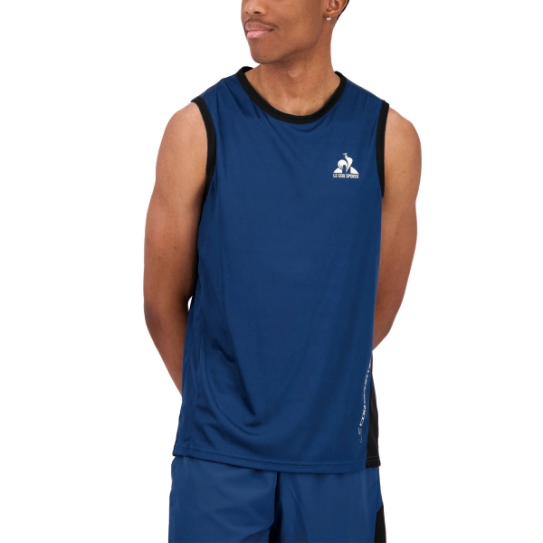 Men's Tennis Shirts Le Coq Sportif Debardeur Tank  Bleu Perf 2422980