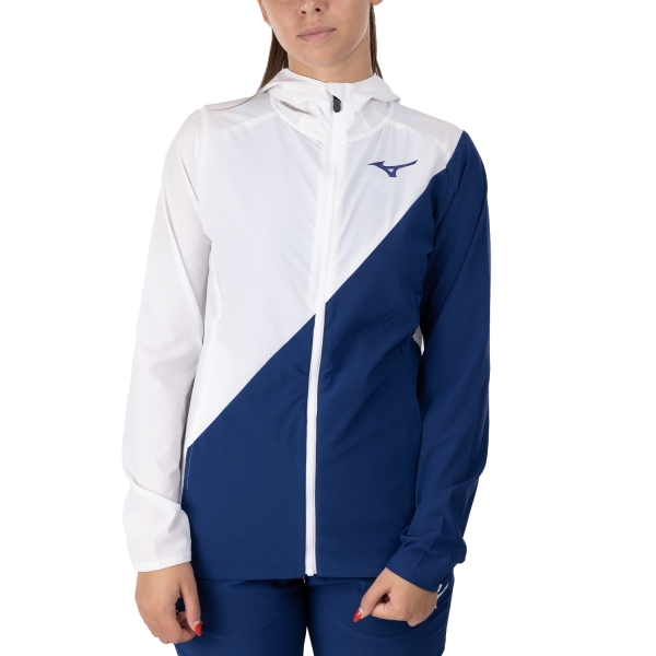 Tennis Women's Jackets Mizuno Mugen Jacket  White/Estate Blue 62GEB70172