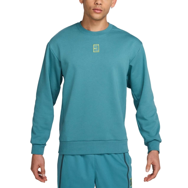 Men's Tennis Shirts and Hoodies Nike Court Heritage Sweatshirt  Mineral Teal FZ7520379