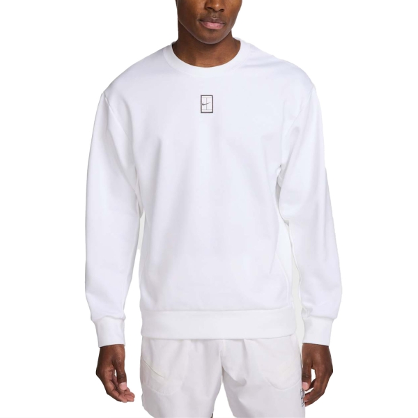 Men's Tennis Shirts and Hoodies Nike Court Heritage Sweatshirt  White FZ7520100