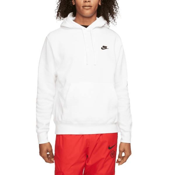 Men's Tennis Shirts and Hoodies Nike Sportswear Club Hoodie  White/Black BV2654100